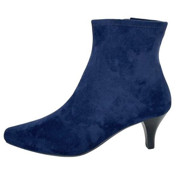 Impo Naja Midnight Blue Microsuede Womens Ankle Boots Size 6M - Picture 3 of 10